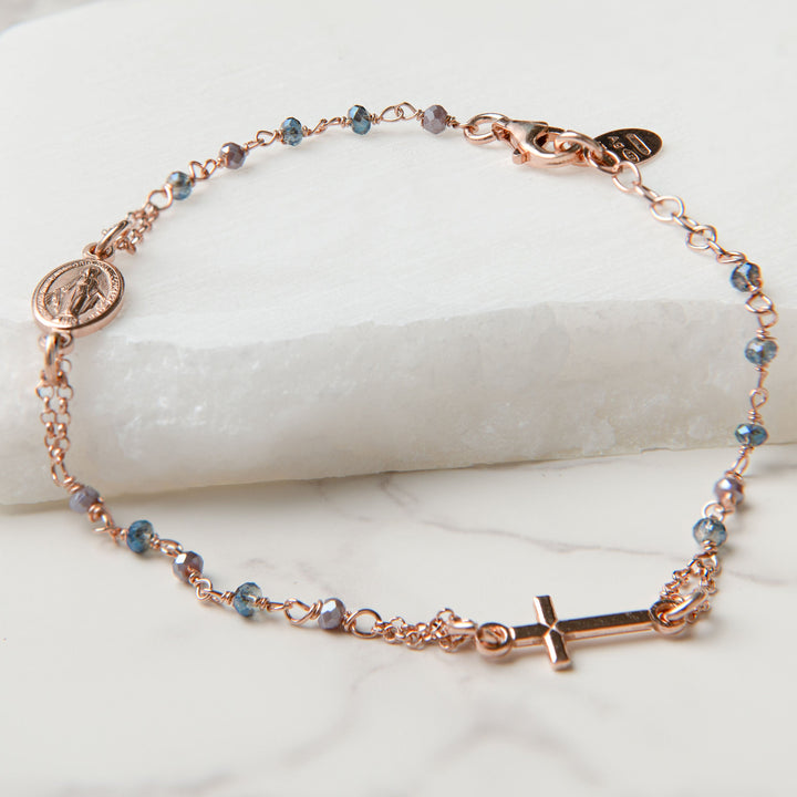 The Labouré Rose Gold Miraculous Medal Bracelet