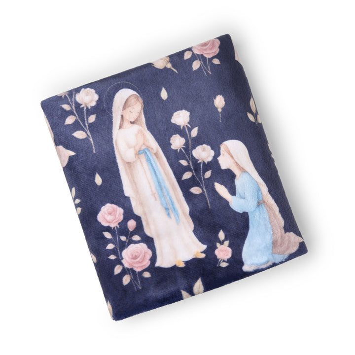 Our Lady of Lourdes Velveteen Throw
