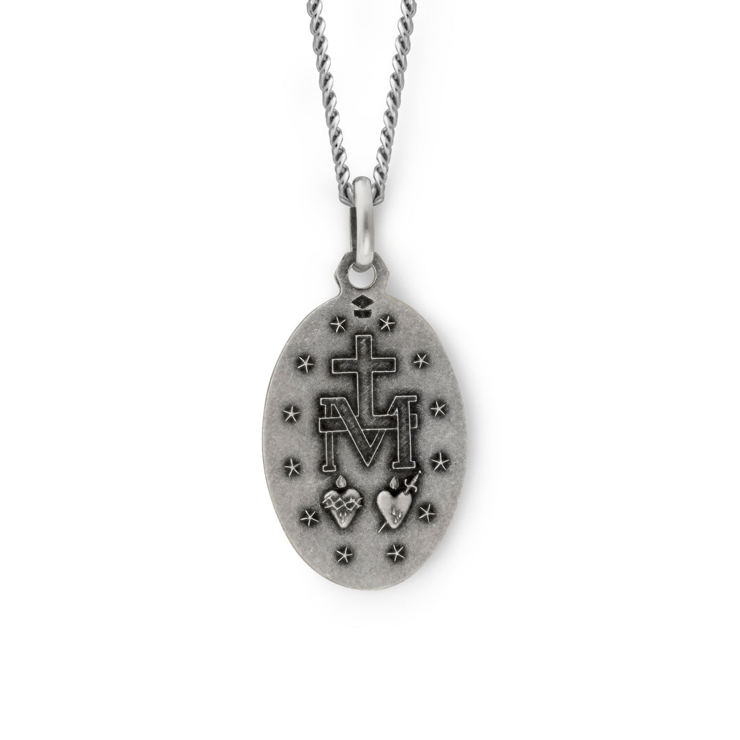 The Labouré Sterling Silver Miraculous Medal Necklace — Lourdes, France