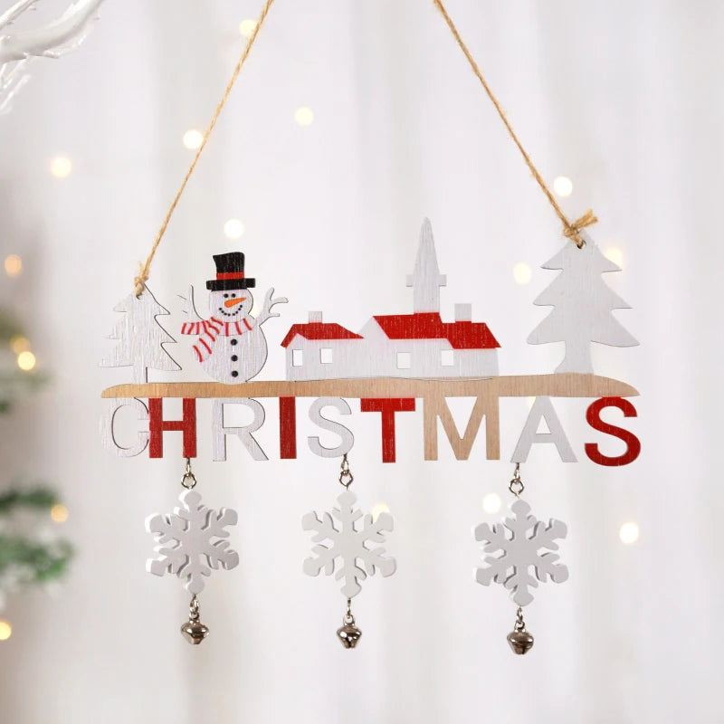 Festive Wooden Hanging Ornament