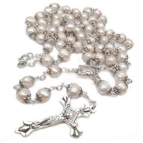 Elegant Freshwater Real Pearl Prayer Rosary