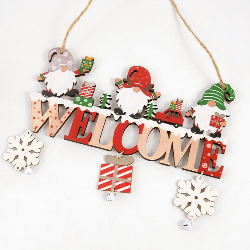 Festive Wooden Hanging Ornament