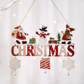 Festive Wooden Hanging Ornament