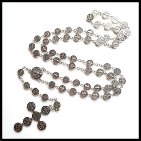 Saint Benedict Medal Prayer Rosary with metal beads for protection and prayer