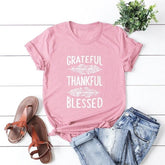 "Grateful Thankful Blessed" Inspirational T-Shirt