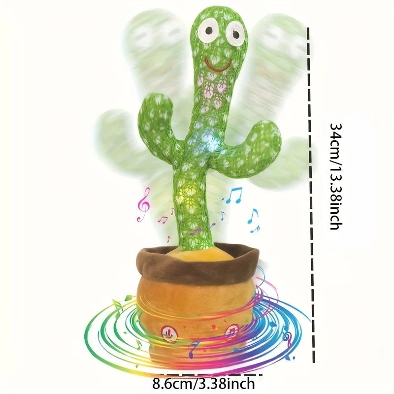 Dancing Cactus Plush Toy with Music & Lights