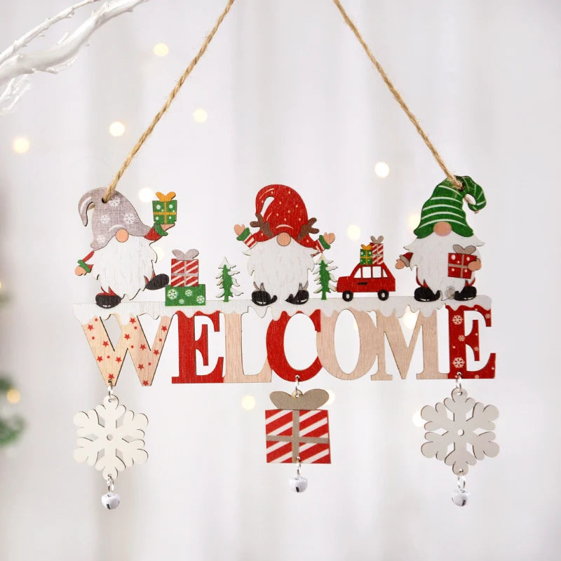 Festive Wooden Hanging Ornament